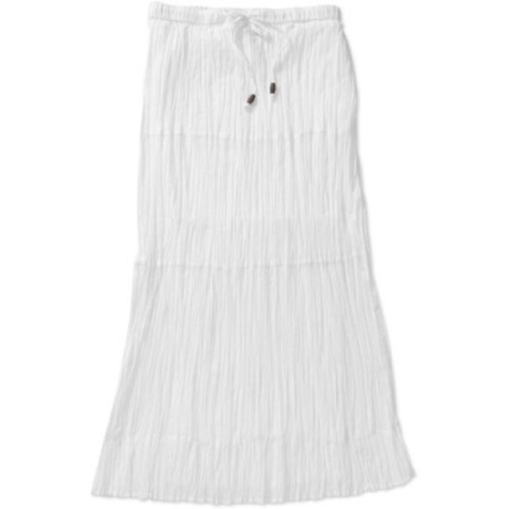 White layered boho skirt